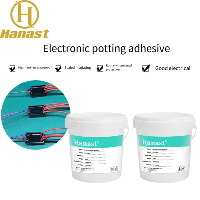 Black potting adhesive