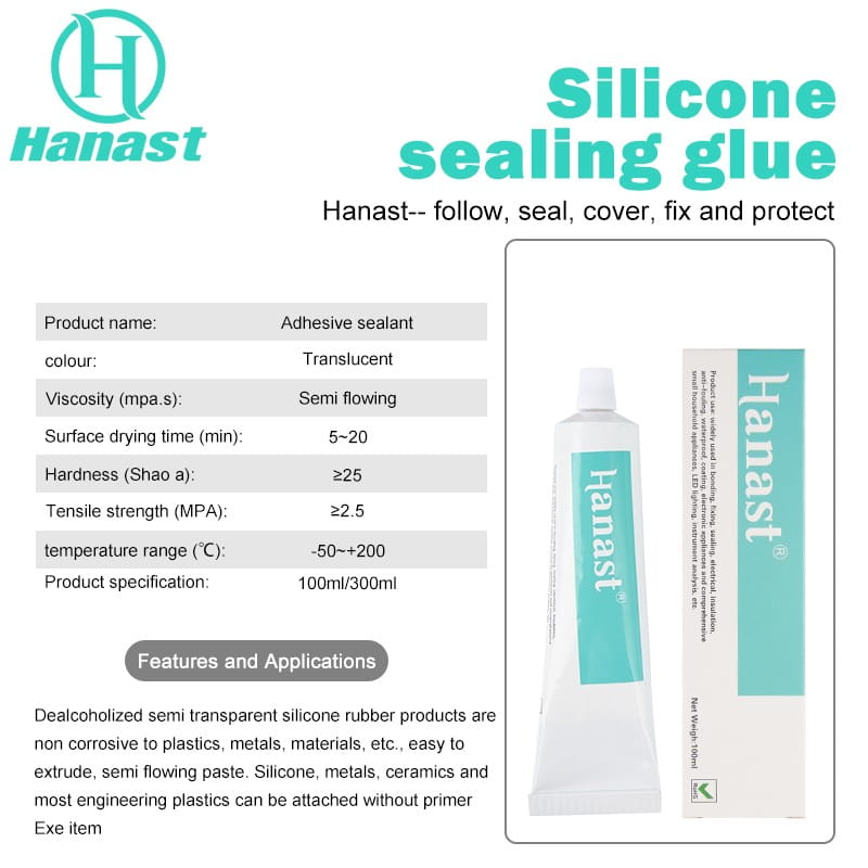 LED waterproof sealing silica gel, led silica gel LED bonding and fixing silica gel - HANAST silica gel