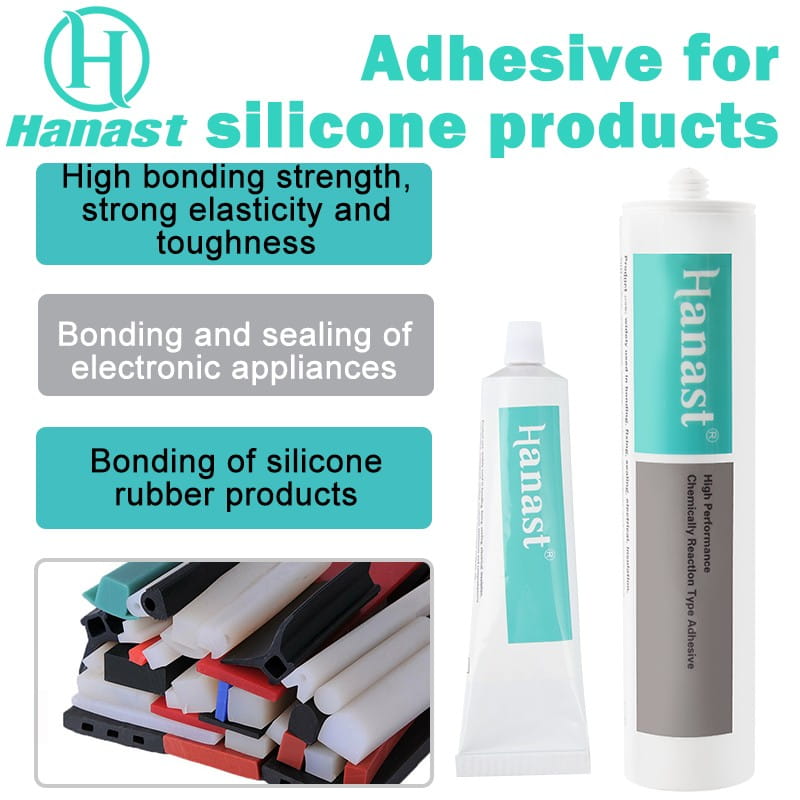 Silicone adhesive for ABS