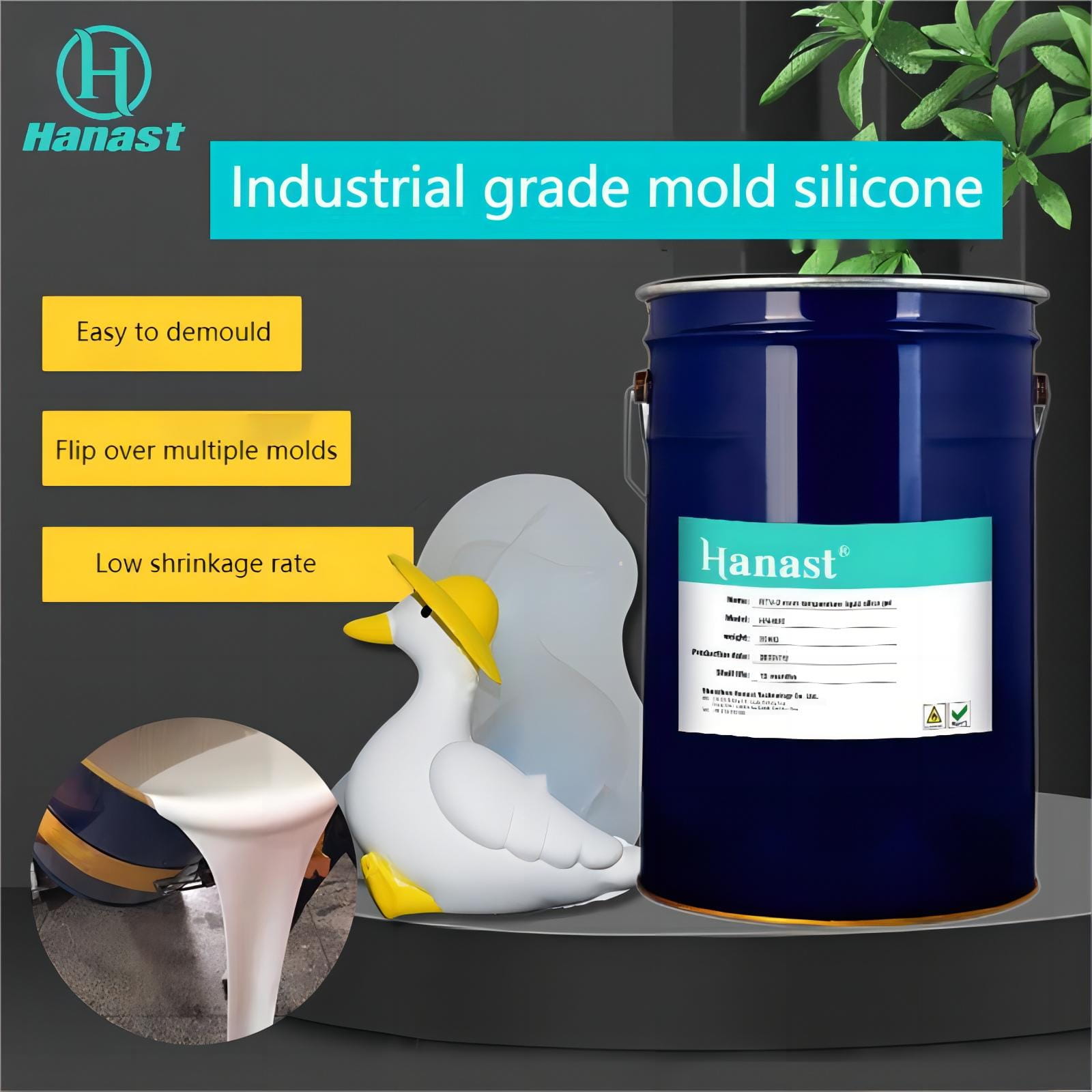 Crafts mold silicone, tin curing liquid silicone, mold silicone,