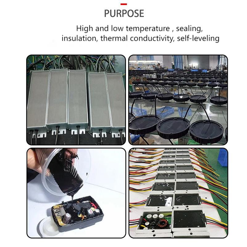 LED startup power supply thermal potting compounds