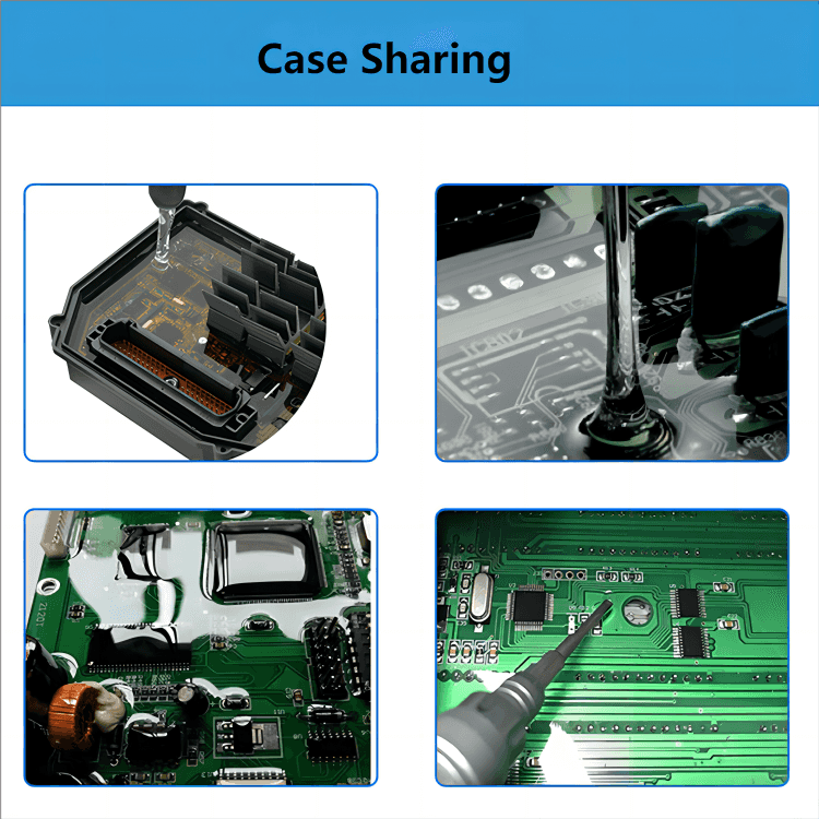 Processing customized high transparent jelly silicon gel PCB circuit board protection shockproof repairable electronic silicon gel